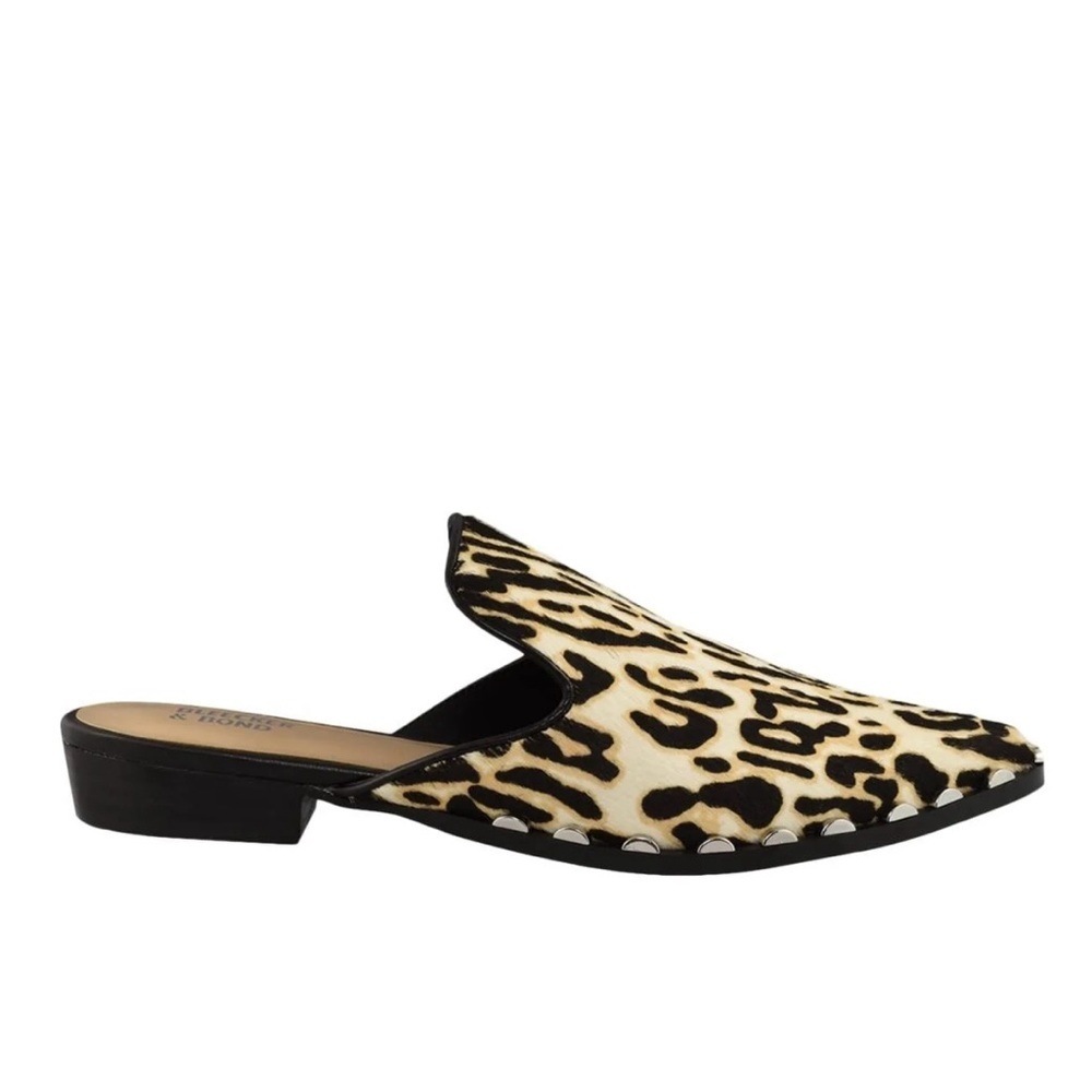Bleeker & Bond leather Leopard Print Women's Mules size 6.5